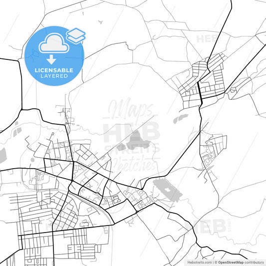 Layered PDF map of Shostka, Sumy Oblast, Ukraine