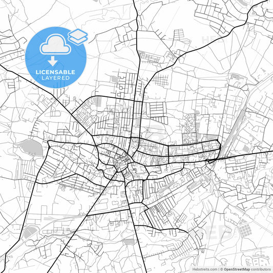 Layered PDF map of Drohobych, Lviv Oblast, Ukraine