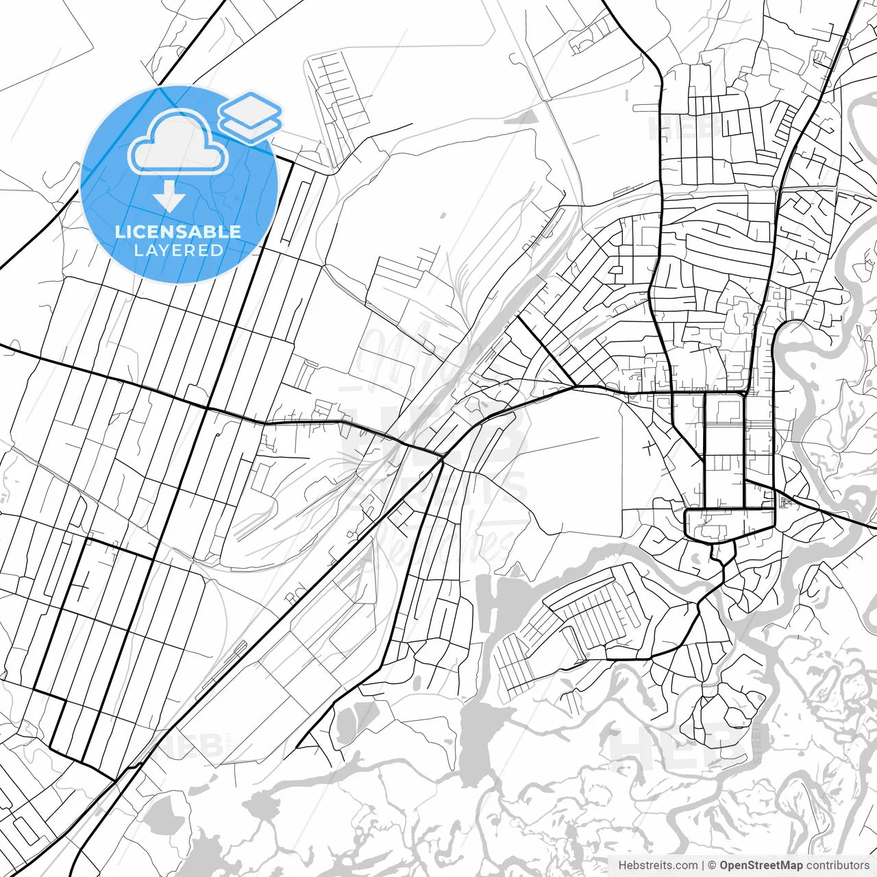 Layered PDF map of Novomoskovsk, Dnipropetrovsk Oblast, Ukraine
