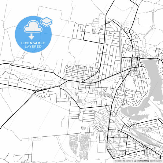 Layered PDF map of Smila, Cherkasy Oblast, Ukraine