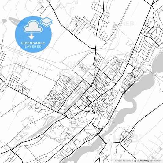 Layered PDF map of Stryi, Lviv Oblast, Ukraine