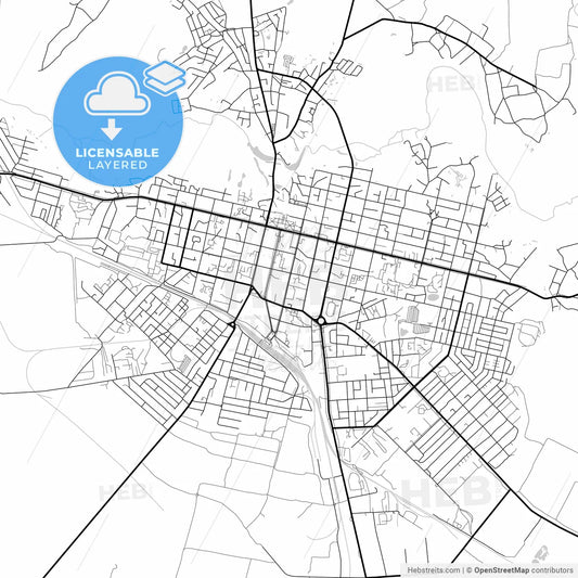 Layered PDF map of Pryluky, Chernihiv Oblast, Ukraine