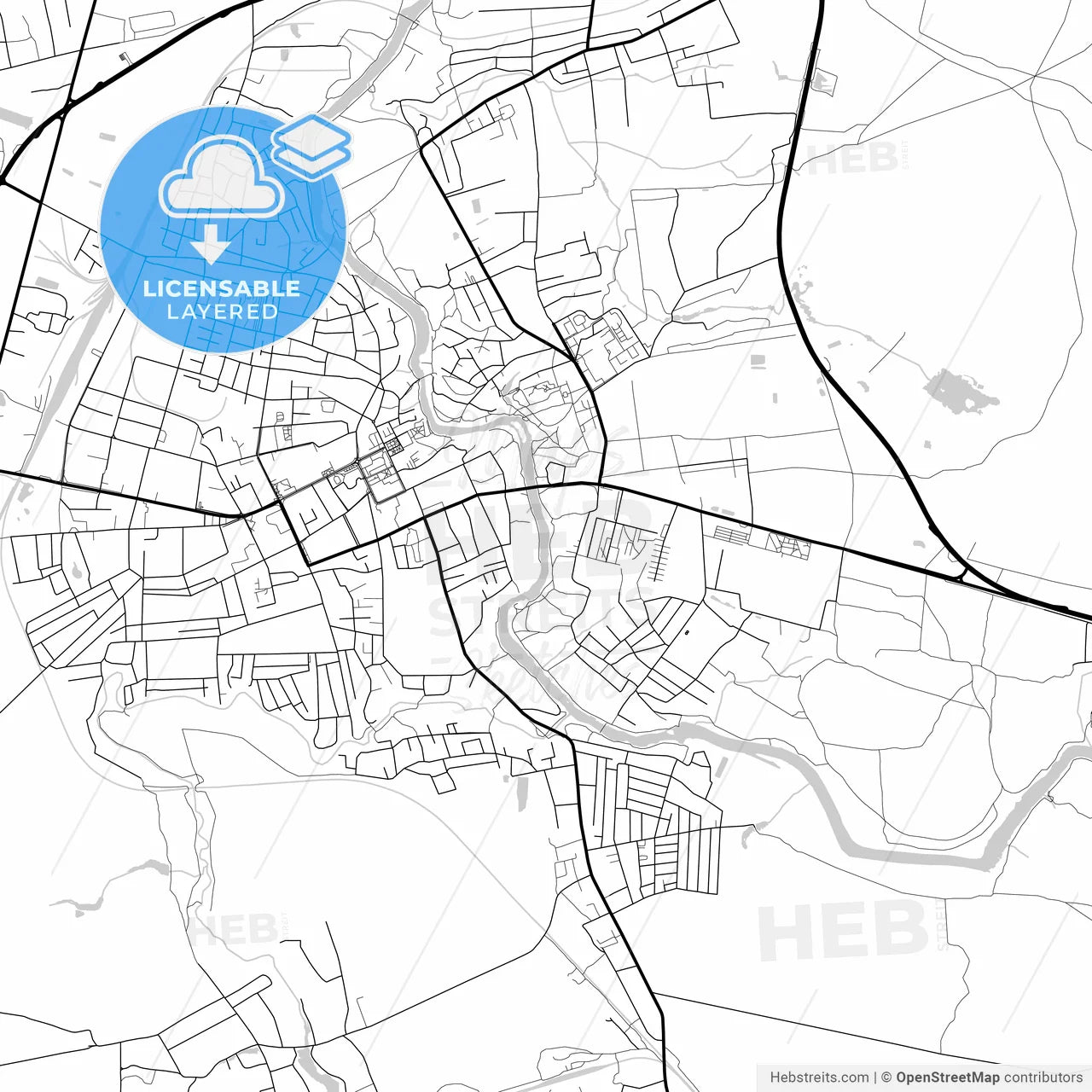 Layered PDF map of Novohrad-Volynskyi, Zhytomyr Oblast, Ukraine