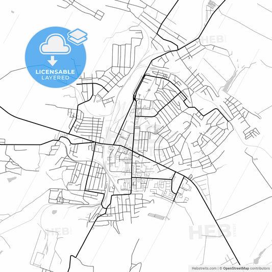 Layered PDF map of Antratsyt, Luhansk Oblast, Ukraine