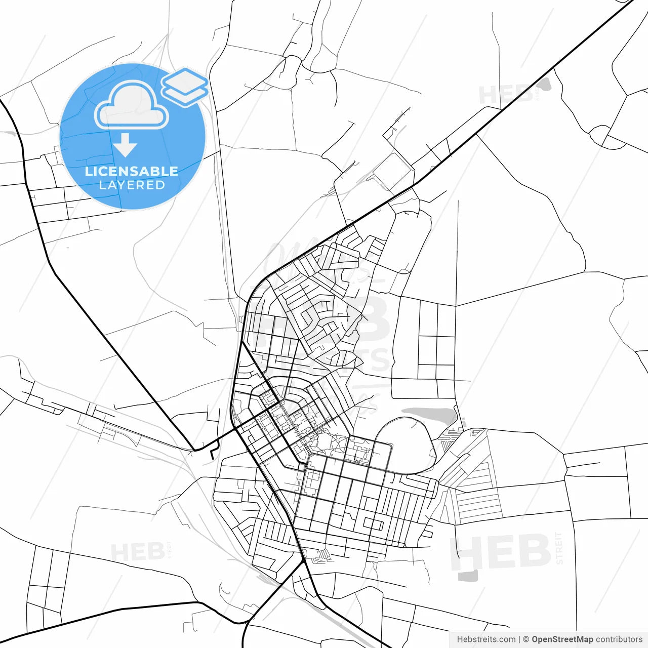 Layered PDF map of Novovolynsk, Volyn Oblast, Ukraine