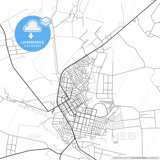 Layered PDF map of Novovolynsk, Volyn Oblast, Ukraine