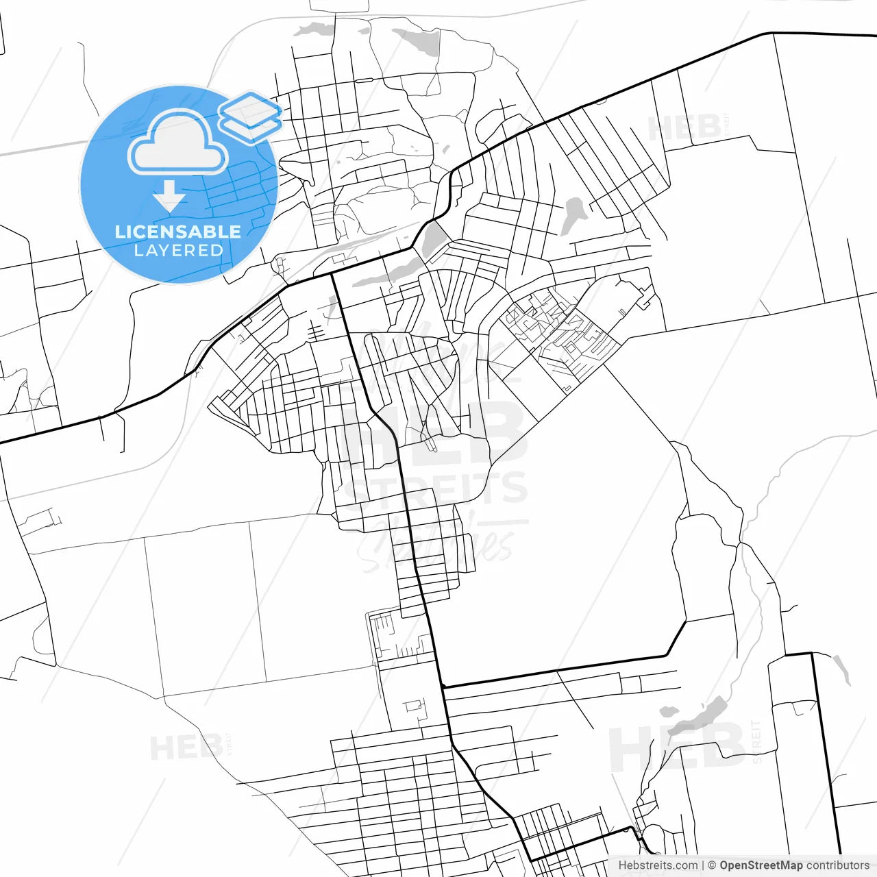 Layered PDF map of Myrnohrad, Donetsk Oblast, Ukraine