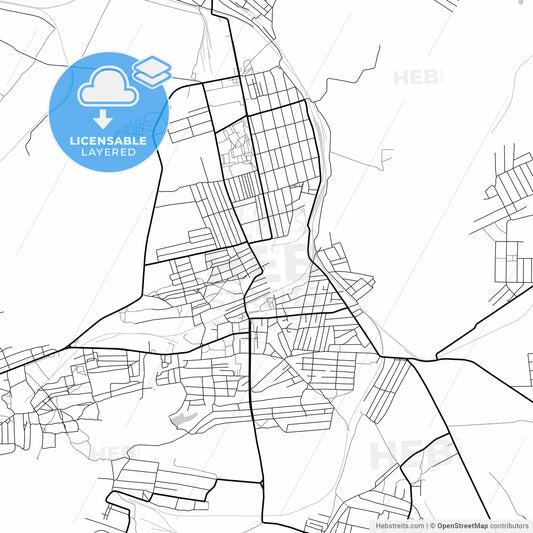 Layered PDF map of Snizhne, Donetsk Oblast, Ukraine