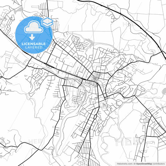 Layered PDF map of Lubny, Poltava Oblast, Ukraine