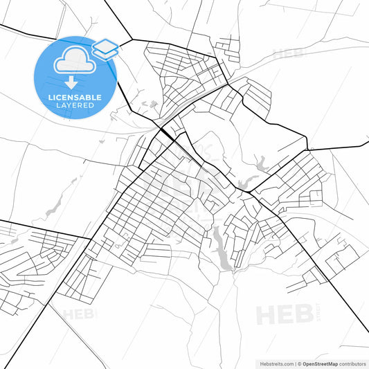 Layered PDF map of Rovenky, Luhansk Oblast, Ukraine