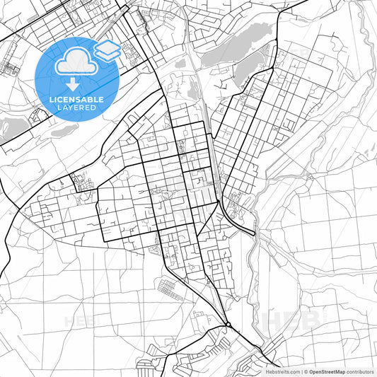 Layered PDF map of Irpin, Kyiv Oblast, Ukraine