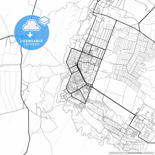 Layered PDF map of Varash, Rivne Oblast, Ukraine