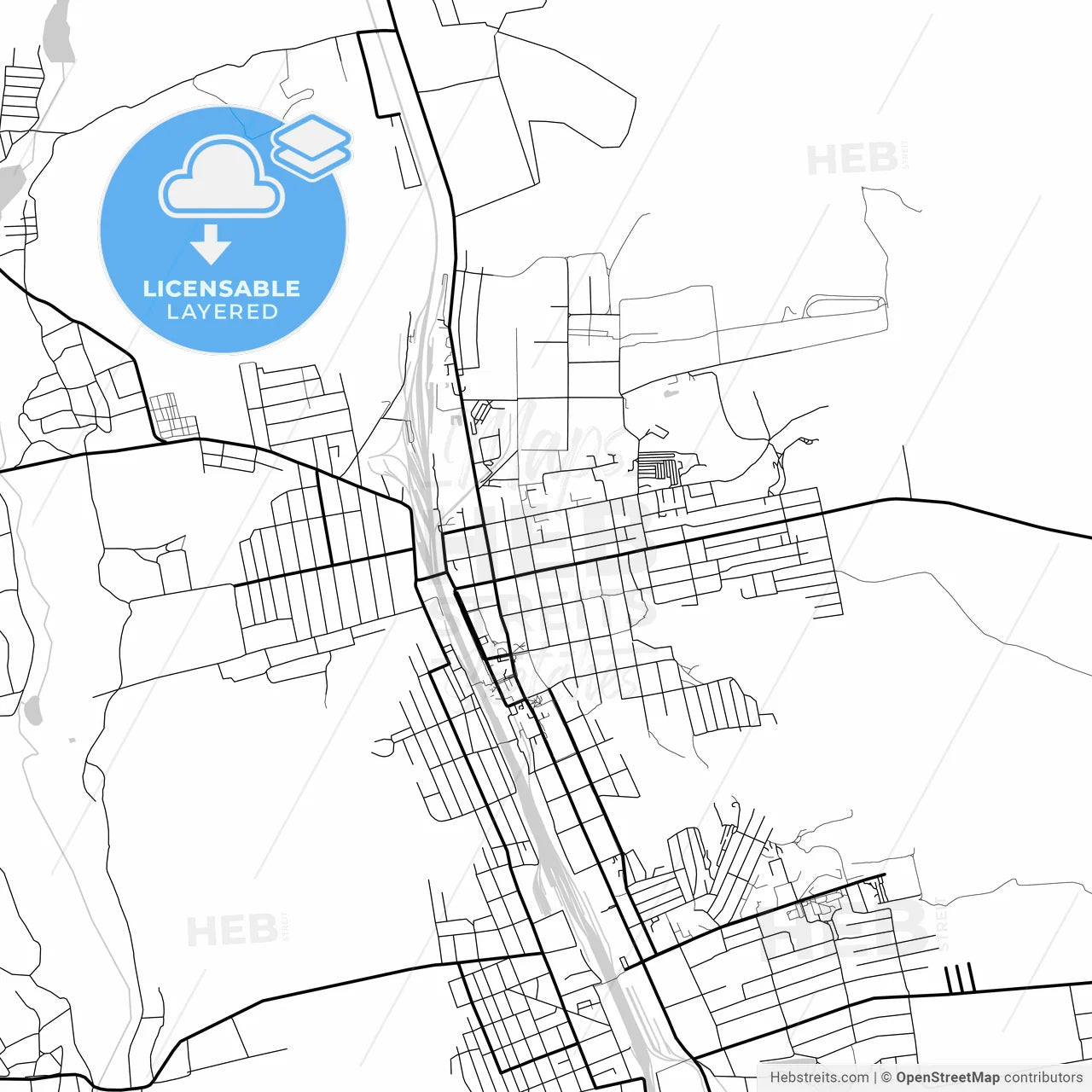 Layered PDF map of Podilsk, Odessa Oblast, Ukraine