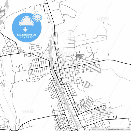 Layered PDF map of Podilsk, Odessa Oblast, Ukraine