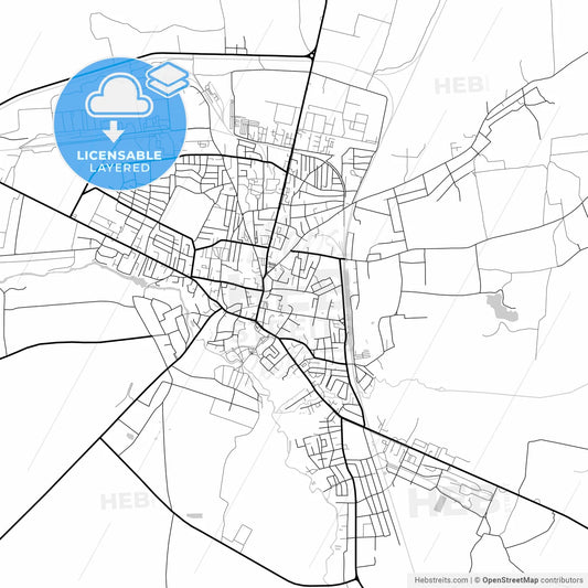 Layered PDF map of Volodymyr-Volynskyi, Volyn Oblast, Ukraine