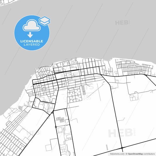 Layered PDF map of Kakhovka, Kherson Oblast, Ukraine