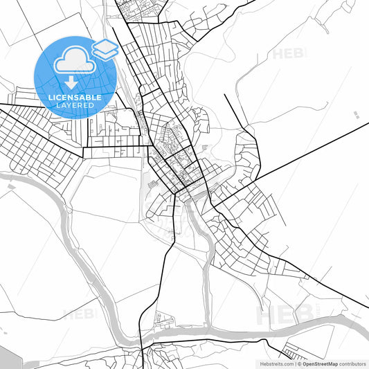 Layered PDF map of Voznesensk, Mykolaiv Oblast, Ukraine