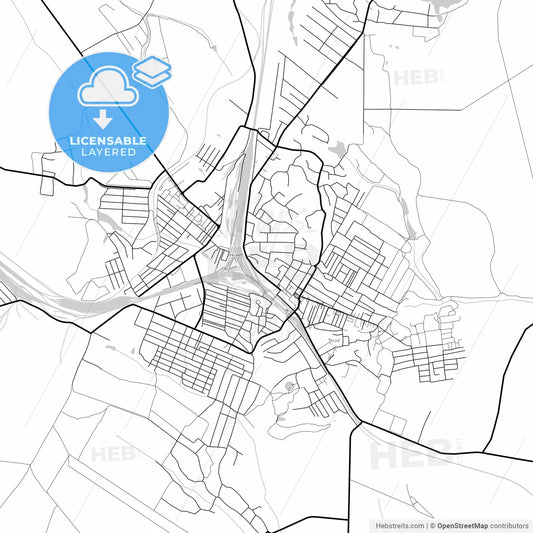Layered PDF map of Zhmerynka, Vinnytsia Oblast, Ukraine