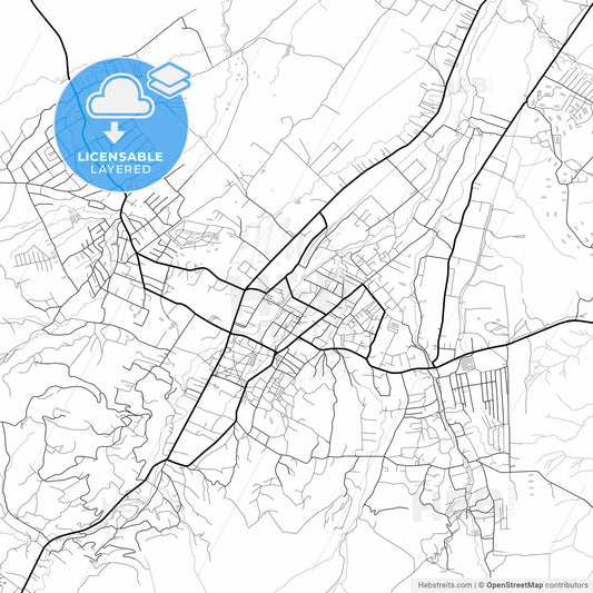 Layered PDF map of Boryslav, Lviv Oblast, Ukraine