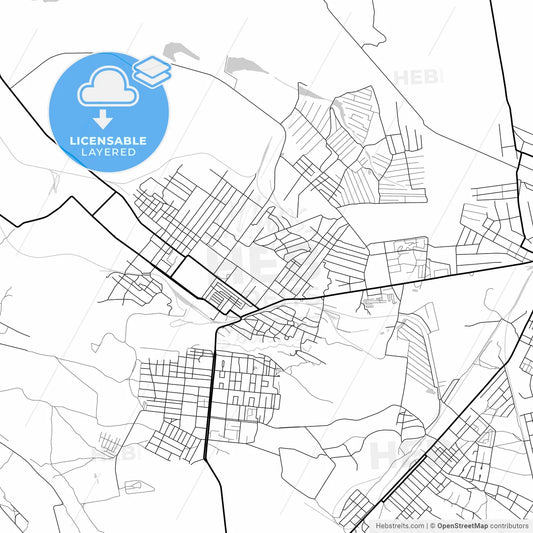 Layered PDF map of Toretsk, Donetsk Oblast, Ukraine