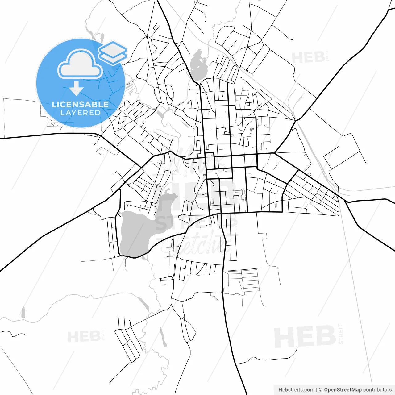 Layered PDF map of Hlukhiv, Sumy Oblast, Ukraine