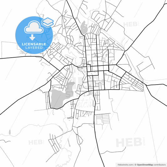Layered PDF map of Hlukhiv, Sumy Oblast, Ukraine