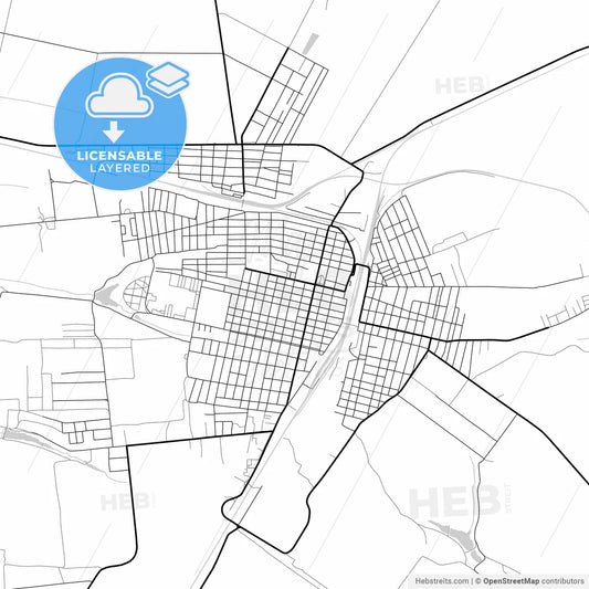 Layered PDF map of Synelnykove, Dnipropetrovsk Oblast, Ukraine