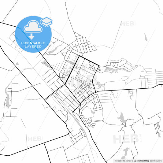 Layered PDF map of Pervomaiskyi, Kharkiv Oblast, Ukraine