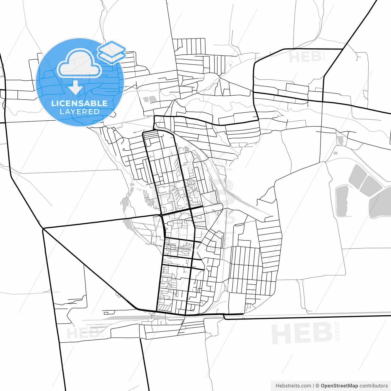 Layered PDF map of Dobropillia, Donetsk Oblast, Ukraine