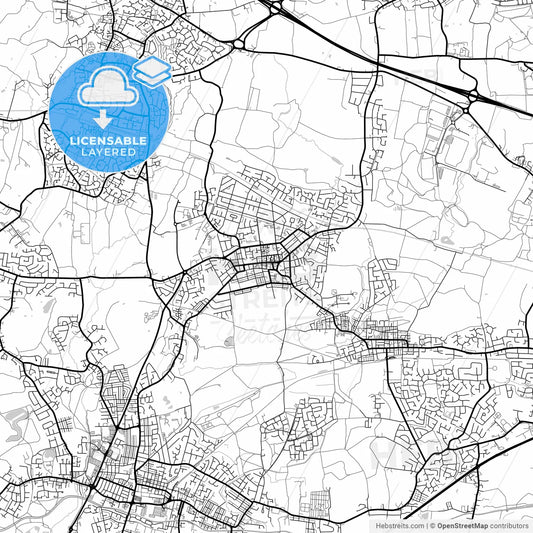Layered PDF map of Atherton, North West England, England