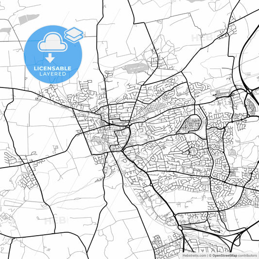 Layered PDF map of Dunfermline, Fife, Scotland