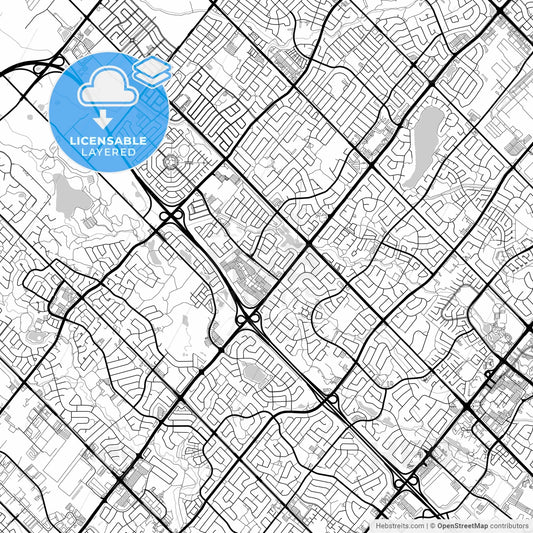 Layered PDF map of Brampton, Ontario, Canada