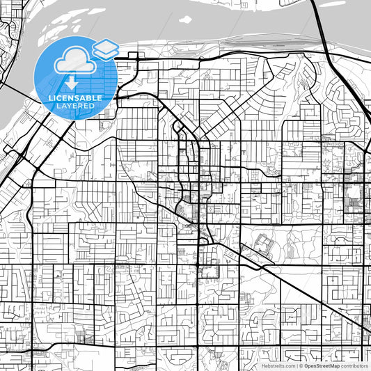 Layered PDF map of Surrey, British Columbia, Canada