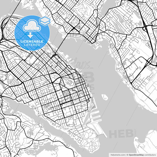 Layered PDF map of Halifax, Nova Scotia, Canada