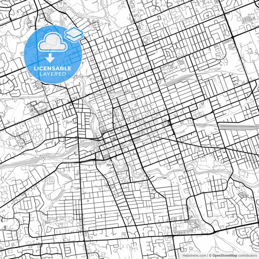 Layered PDF map of London, Ontario, Canada
