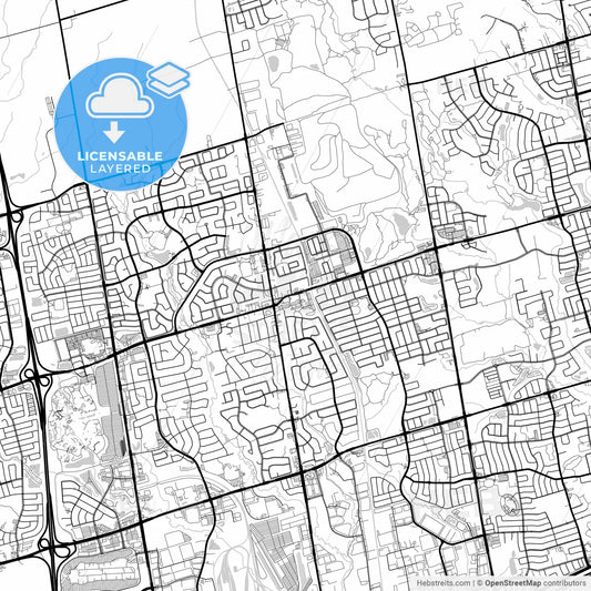 Layered PDF map of Vaughan, Ontario, Canada