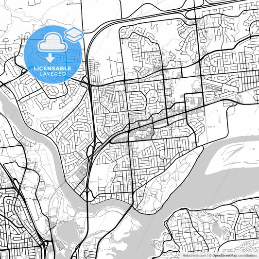 Layered PDF map of Gatineau, Quebec, Canada