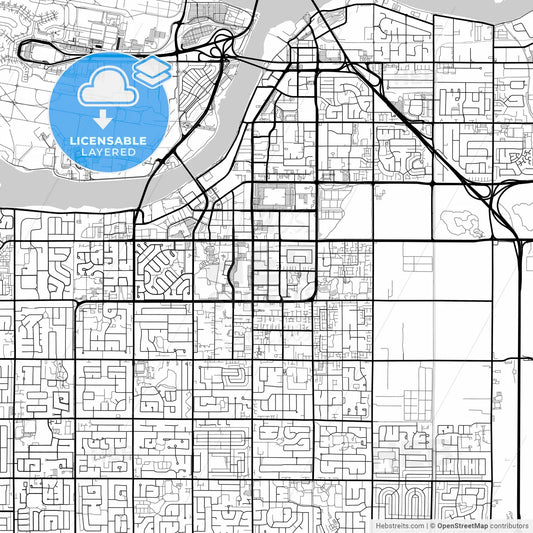 Layered PDF map of Richmond, British Columbia, Canada