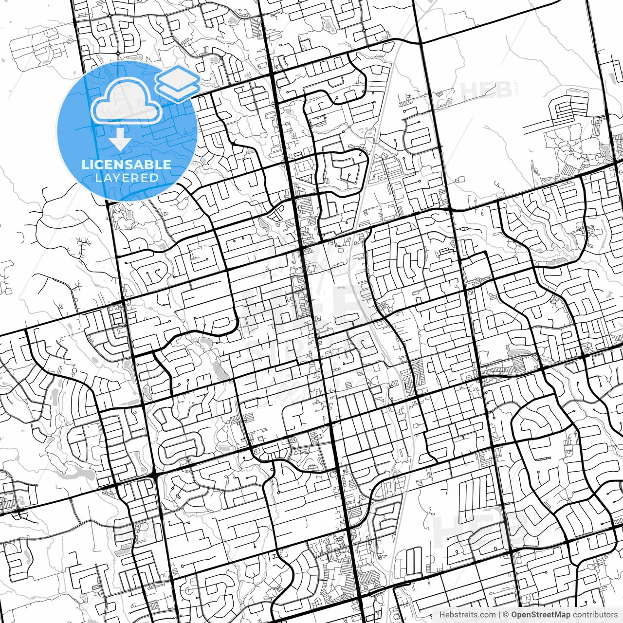 Layered PDF map of Richmond Hill, Ontario, Canada