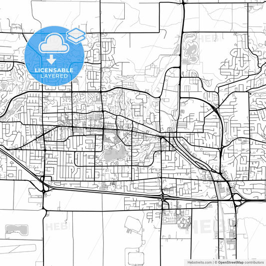 Layered PDF map of Abbotsford, British Columbia, Canada