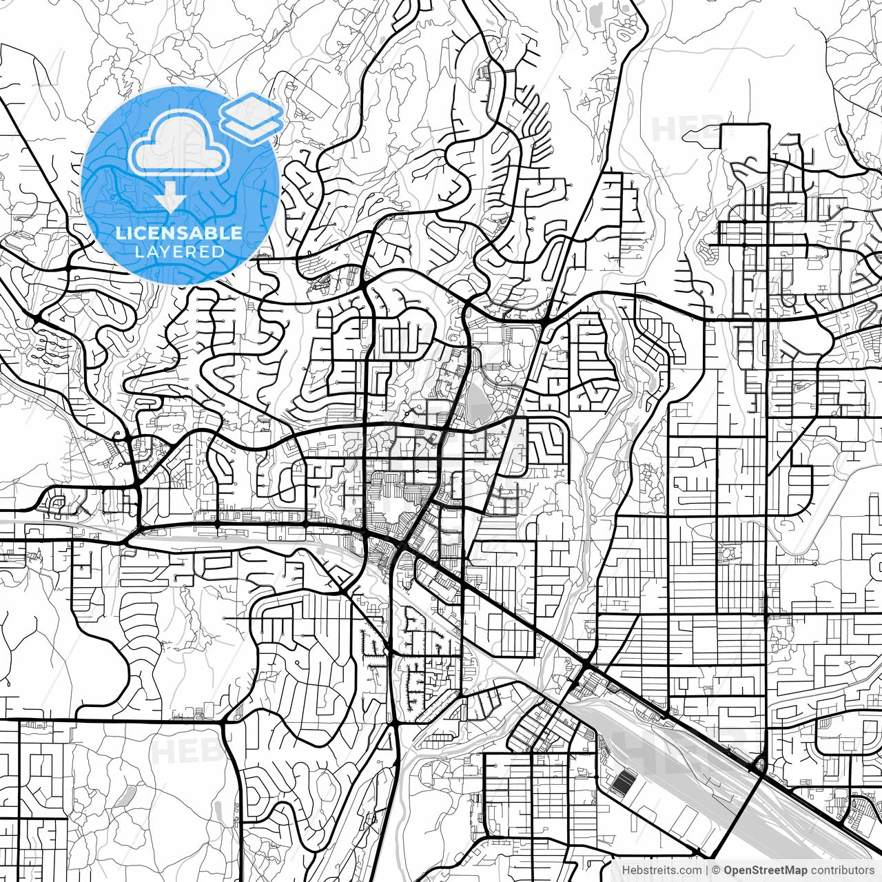 Layered PDF map of Coquitlam, British Columbia, Canada