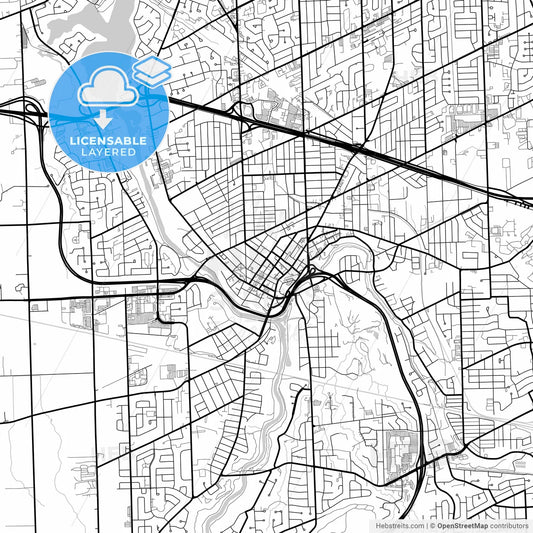 Layered PDF map of St. Catharines, Ontario, Canada