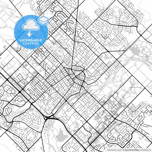 Layered PDF map of Guelph, Ontario, Canada