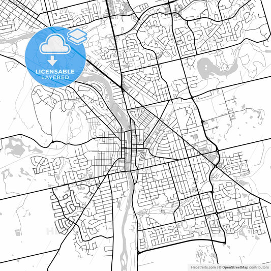 Layered PDF map of Cambridge, Ontario, Canada
