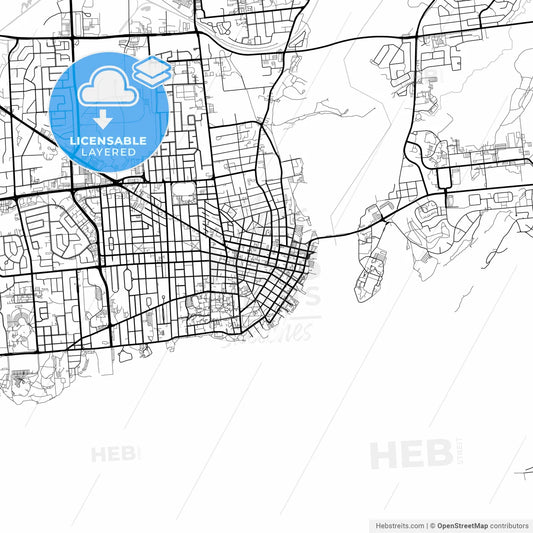 Layered PDF map of Kingston, Ontario, Canada