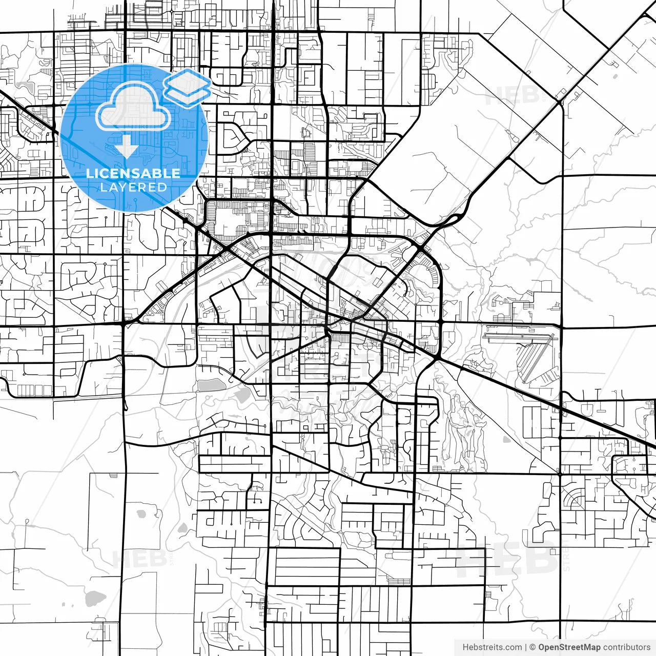 Layered PDF map of Langley, British Columbia, Canada
