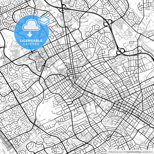 Layered PDF map of Waterloo, Ontario, Canada