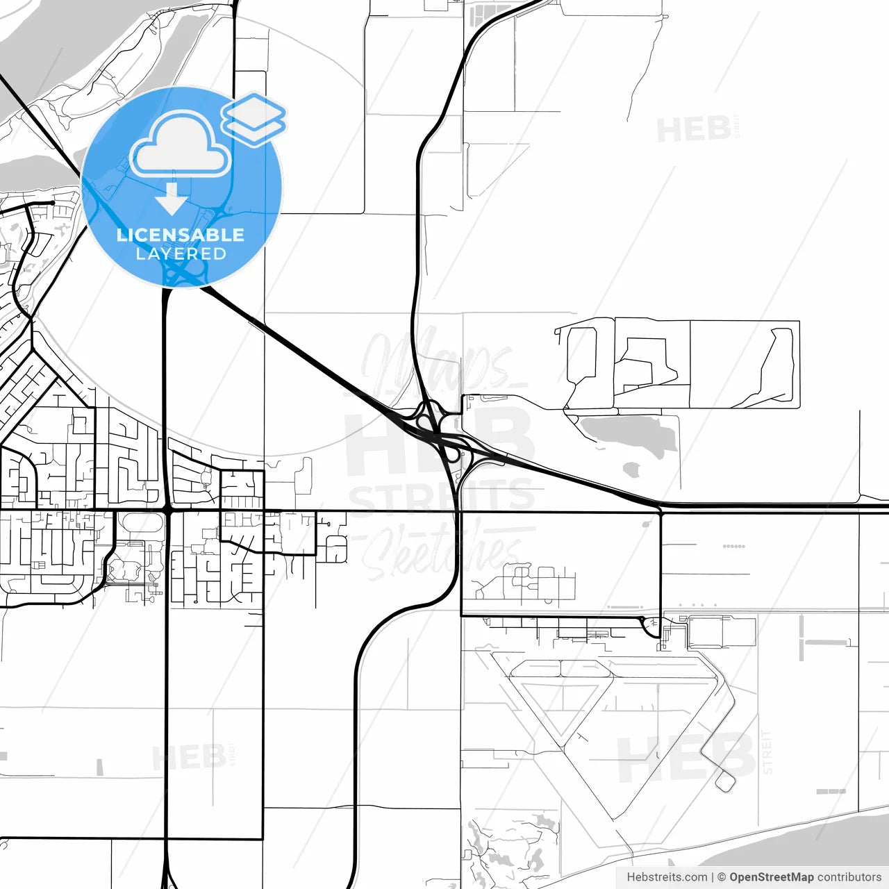 Layered PDF map of Delta, British Columbia, Canada