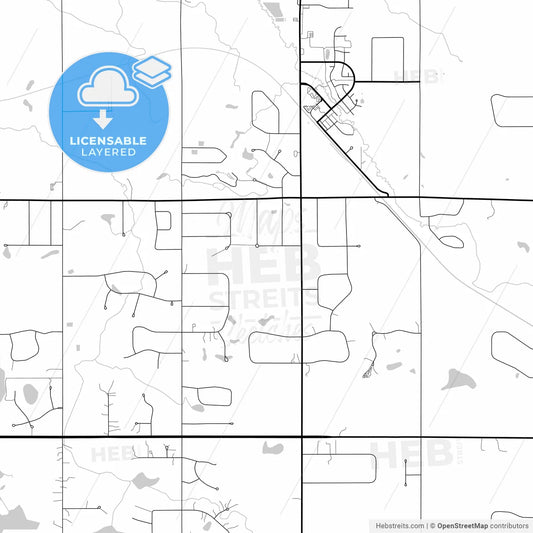 Layered PDF map of Strathcona County, Alberta, Canada
