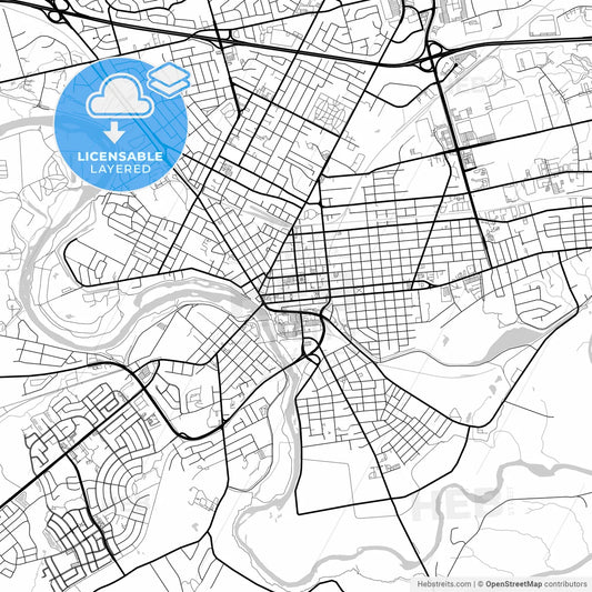Layered PDF map of Brantford, Ontario, Canada